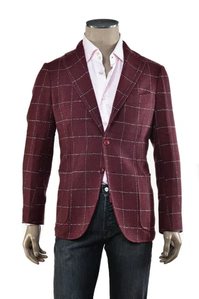 SARTORIO WINDOWPANE CASHMERE SPORT JACKET