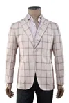 Sartorio Windowpane Virgin Wool-silk Sport Jacket In Multi
