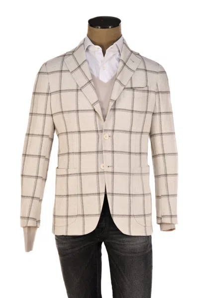 Sartorio Windowpane Virgin-wool Sport Jacket In Multi