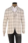 Sartorio Windowpane Virgin-wool Sport Jacket In Multi