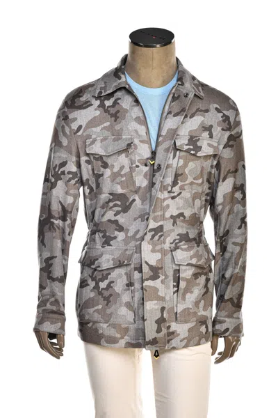 Sartorio Yuri 2 Camo Virgin Wool Jacket In Brown
