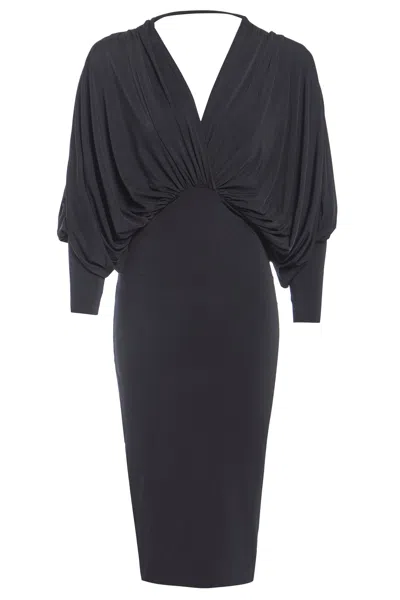 Sarvin Women's Black Batwing Dress