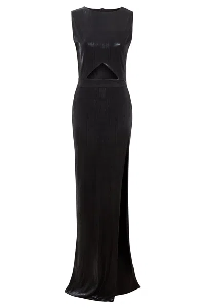 Sarvin Women's Black Cut Out Maxi Dress
