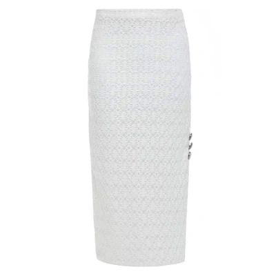 SARVIN WOMEN'S CIARA WHITE BODYCON SKIRT