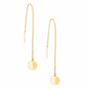 Sarvin Women's Gold Pull Through Dangle Earring In Gold