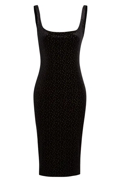 Sarvin Women's Gold / Black Gold Polka Dot Dress In Gold/black
