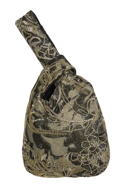Sarvin Women's Gold Lace Pouch Bag