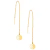 Sarvin Women's Gold Pull Through Dangle Earring In Gold