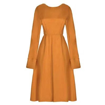 Sarvin Women's Gold Shay Mustard Yellow Dress