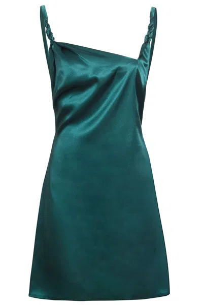 Sarvin Women's Green Backless Mini Dress