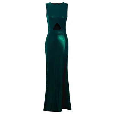 Sarvin Women's Green Jade Cut Out Side Dress