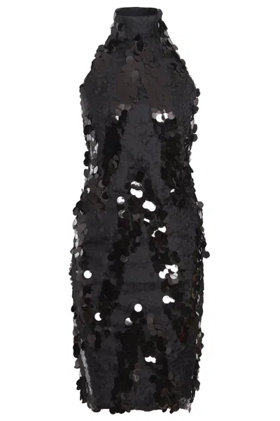 Sarvin Women's Siah Black Sparkly Dress
