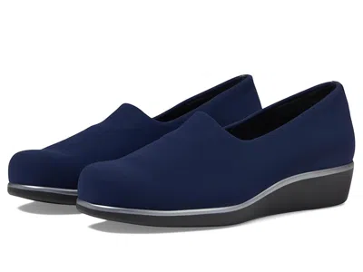 Sas Bliss Slip On Comfort Wedge In Blue