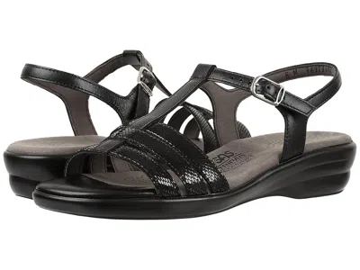 Sas Capri T-strap Comfort Sandal In Black