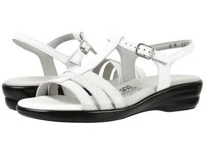 Sas Capri T-strap Comfort Sandal In White
