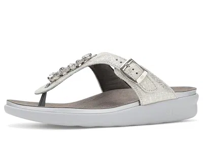 Sas Dazzle Comfort Thong Sandals In Silver