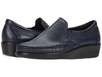 Sas Dream Comfort Loafer Women's Shoes Navy: 7 Ww - Double Wide (d) In Blue
