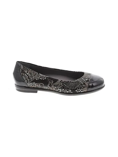 Pre-owned Sas Flats In Black