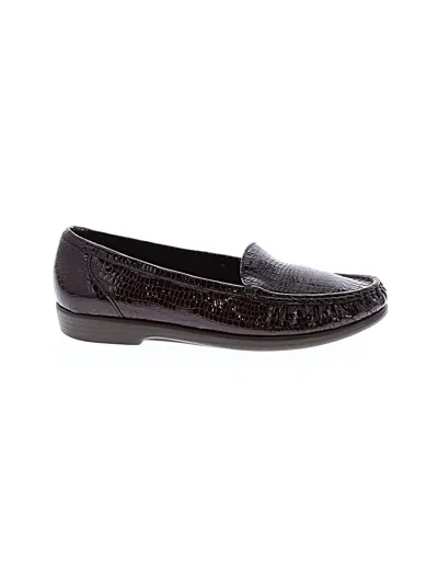 Pre-owned Sas Flats In Black