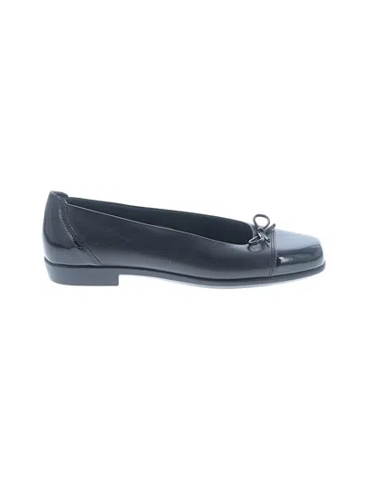 Pre-owned Sas Flats In Black