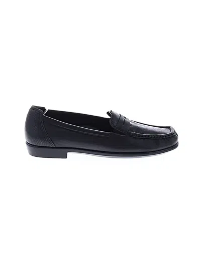 Pre-owned Sas Flats In Black
