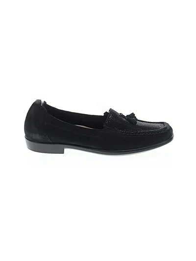 Pre-owned Sas Flats In Black