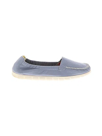 Pre-owned Sas Flats In Blue