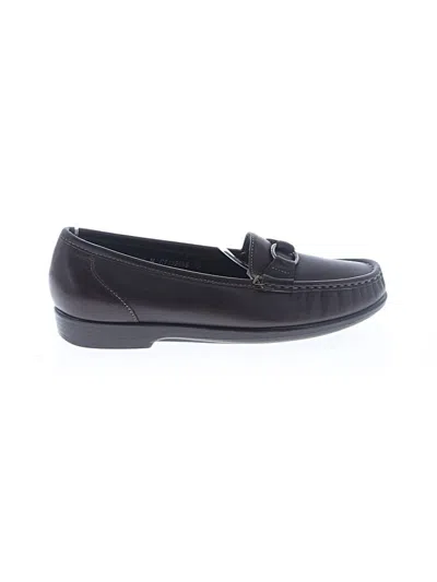 Pre-owned Sas Flats In Brown