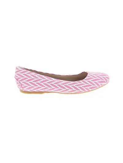 Pre-owned Sas Flats In Pink