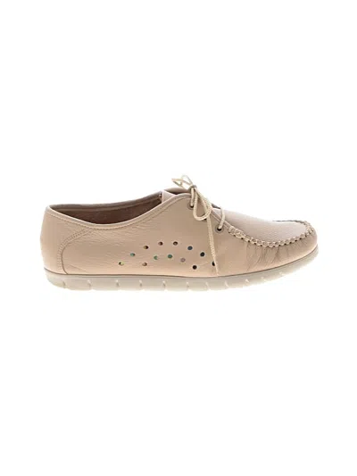 Pre-owned Sas Flats In Tan