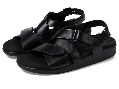 Sas Huggy Adjustable Comfort Sandal In Black