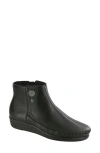 Sas Jade Zip Bootie In Black Leather