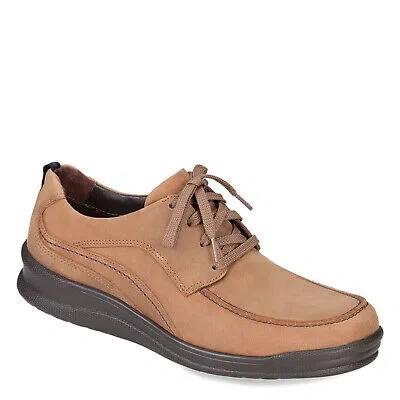 Pre-owned Sas Men's , Move On Lace-up Move On Carmel Camel Fabric Leather