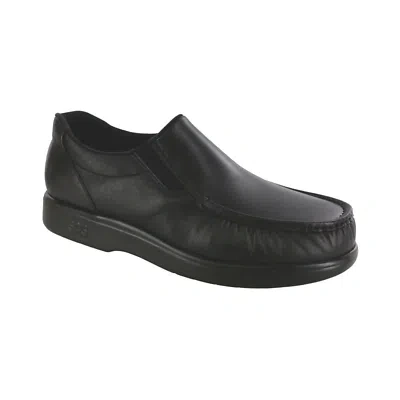Pre-owned Sas Men's Side Gore Slip On Loafer - Black Smooth Nwb