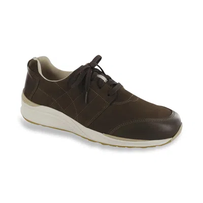 Sas Men's Venture Leather Sneaker - Double Wide Width In Turf/coffee In Brown