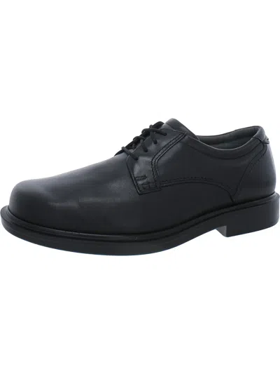 Sas Mens Leather Derby Shoes In Black