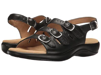 Sas Mystic Adjustable Comfort Sandal In Black