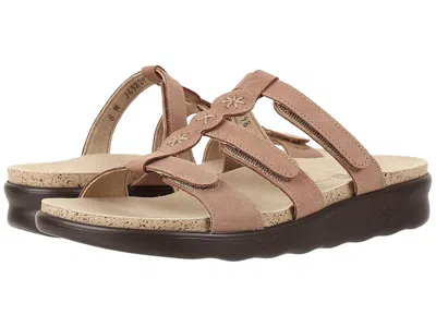 Sas Naples Adjustable Comfort Slide Sandal In Brown