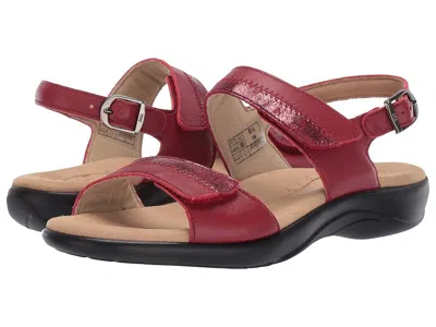 Sas Nudu Adjustable Comfort Sandal In Burgundy