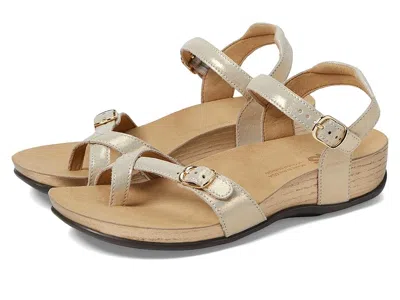 Sas Pampa Comfort Toe Loop Sandals In Gold