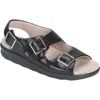 Sas Relaxed Slingback Sandal In Black Snake