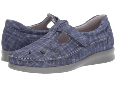 Sas Roamer T-strap Comfort Loafer In Blue