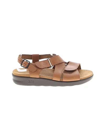 Pre-owned Sas Sandals In Brown