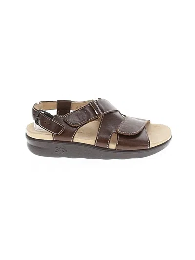 Pre-owned Sas Sandals In Brown