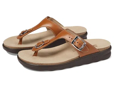 Sas Sanibel Comfort Thong Sandal In Brown