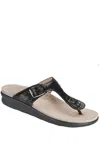 Sas Sanibel Sandal - Medium In Black Snake In Multi