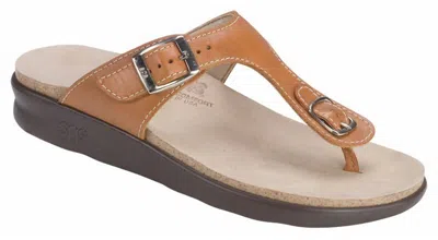 Sas Sanibel T-strap Slide Sandal In Caramel