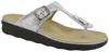 Sas Sanibel T-strap Slide Sandal In Shiny Silver