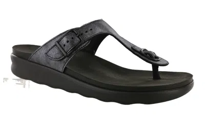 Sas Sanibel T-strap Slide Sandal In Smoke