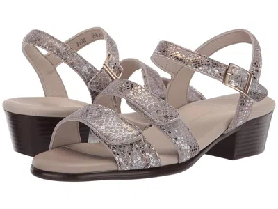 Sas Savanna Adjustable Heeled Sandal In Gray